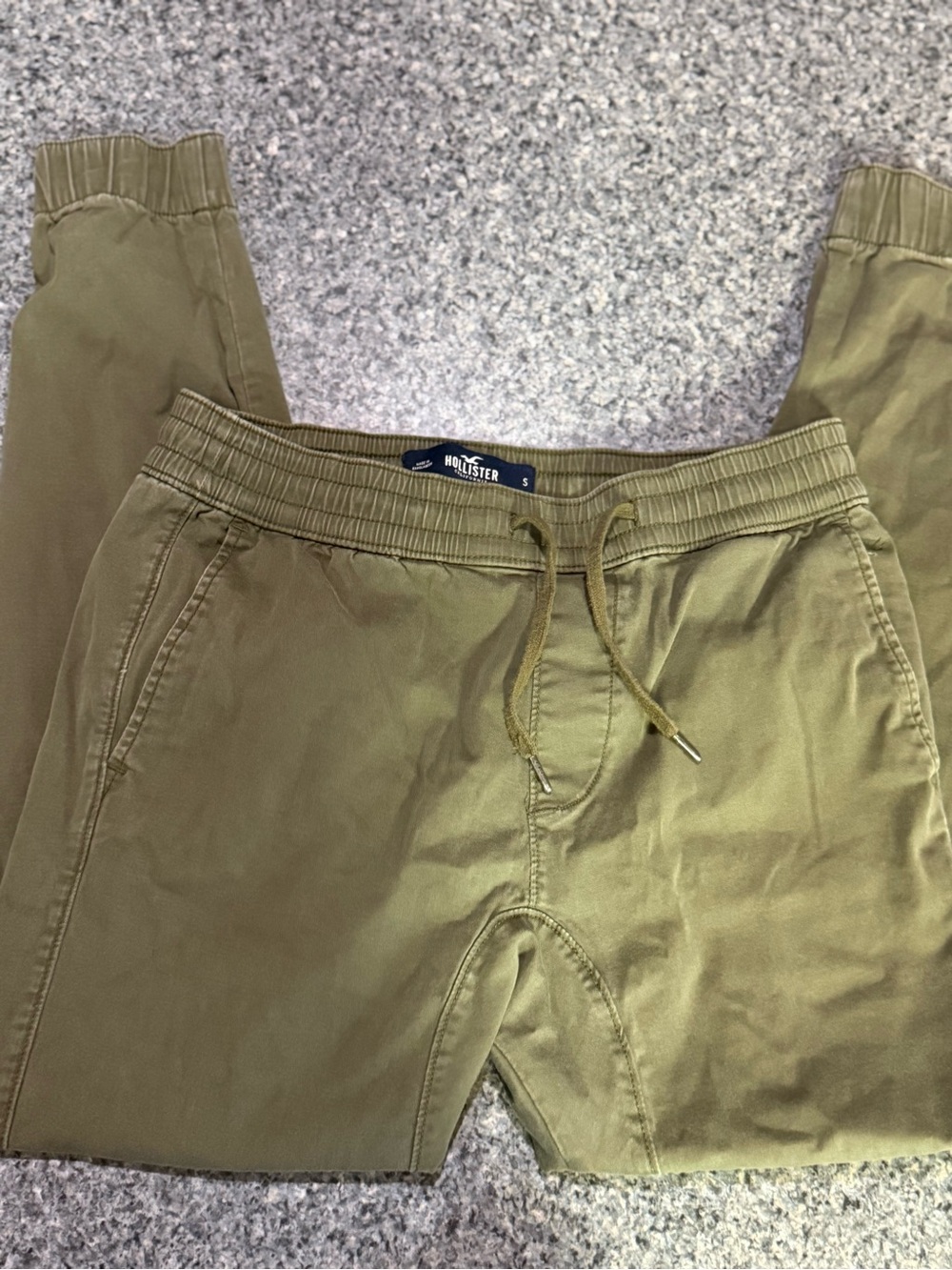 Hollister Men's Olive Green Chino Joggers